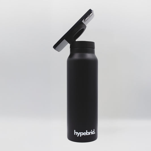 Obsidian – 500ml Magnetic Lid Water Bottle by Hypebrid - momentum