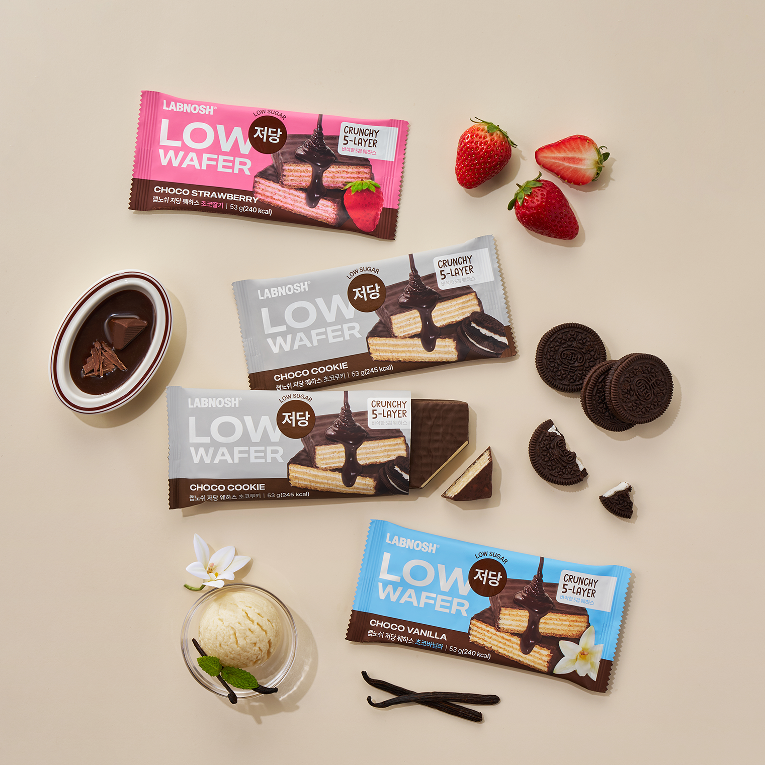 LABNOSH Low Sugar Wafer Vanilla - momentum