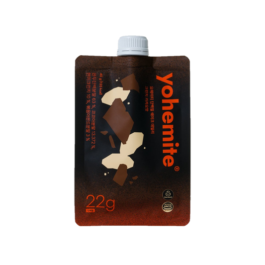 yohemite Daily Protein Shake Cacao pouch on a transparent background